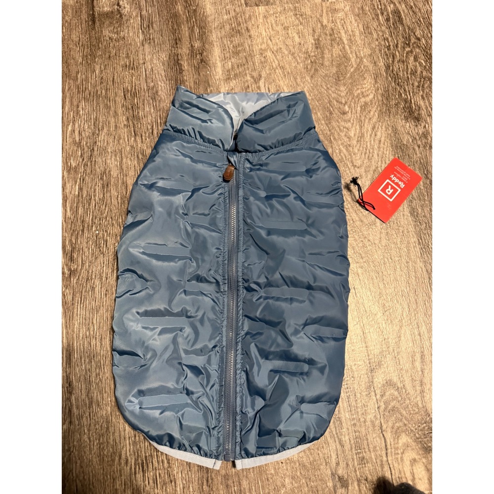 Reddy Blue Quilted Pet Puffer Jacket Water-Resistant Dog Coat Large NWT